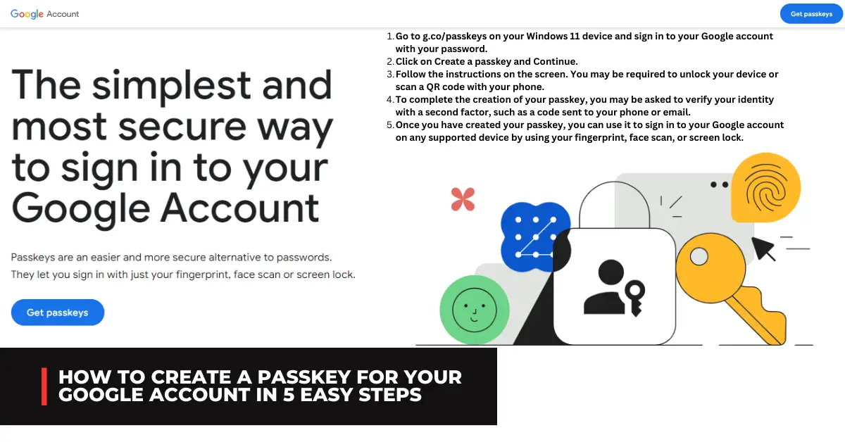 How To Create A Passkey For Your Google Account In 5 Easy Steps - Talkxbox