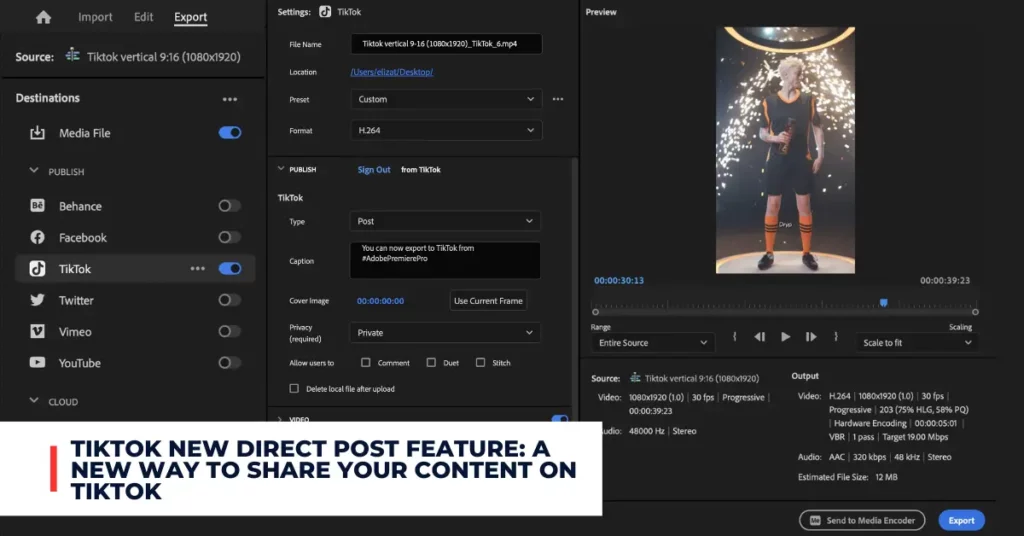 TikTok New Direct Post Feature